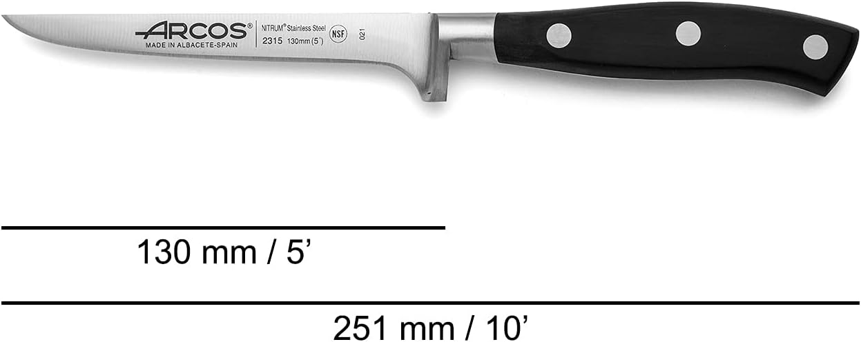 Cuchillo cocina acero inox Riviera 3 Pzas ergonómico POM
