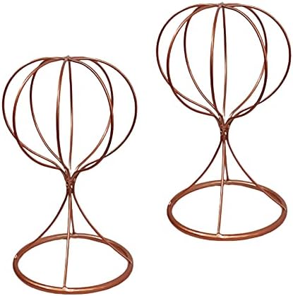 2 Soportes Metal Modernos para Sombrero Color Oro Rosa
