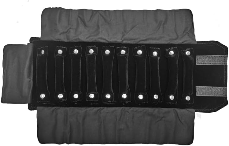 Bolsa terciopelo negro plegable para joyas