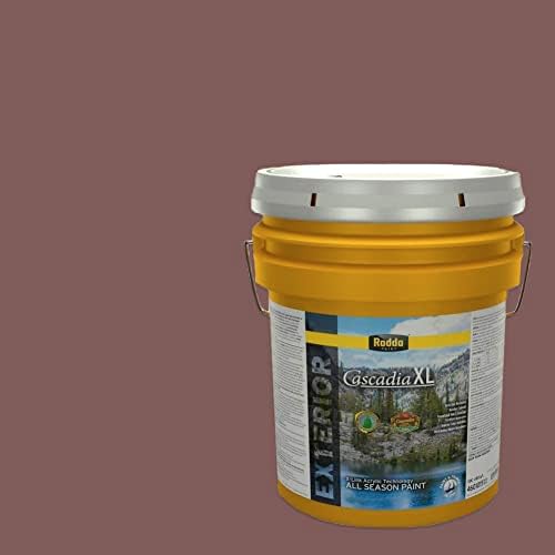 Pintura satinada exterior e imprimación 5gal color cerise