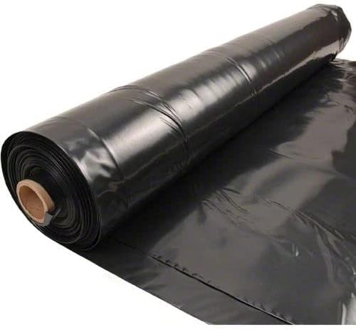 Lámina plástico negro 4mil 10x100pies resistente jardinería