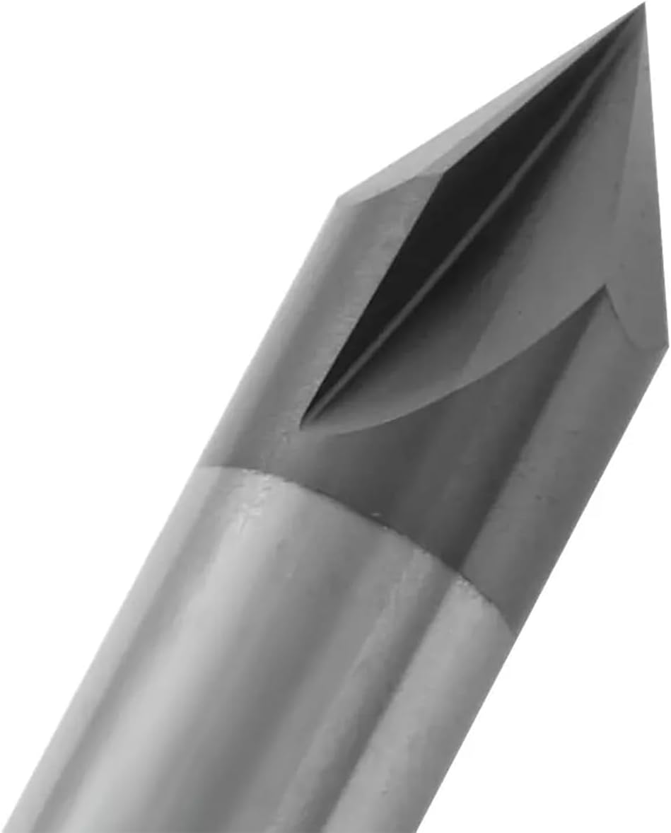 Fresa carburo 1/2 60 grados ranura V 4 flautas acero aleado
