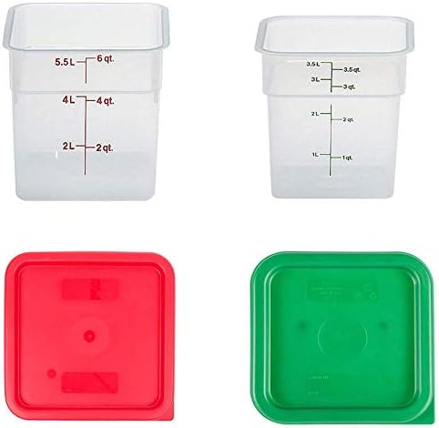 Set 2 Contenedores Alimentos 4qt y 6qt con Tapas