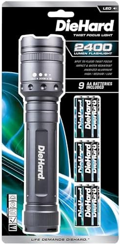 Linterna 2400 lúmenes enfoque preciso gris