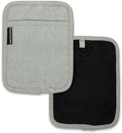 Juego 2 Agarraderas Algodón Neopreno Antideslizantes 7x9pulg Gris