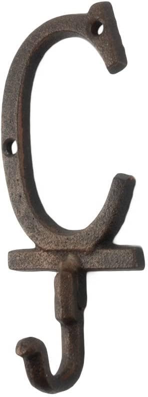 Gancho pared cobre letra C hierro fundido 6"