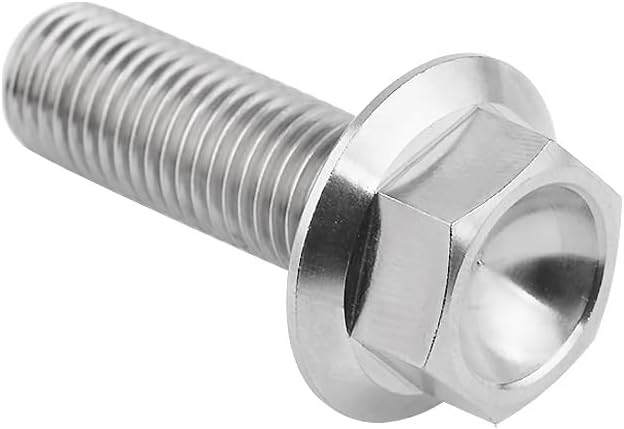 Tornillo titanio M10x20mm paso 1.25 flanco hexagonal