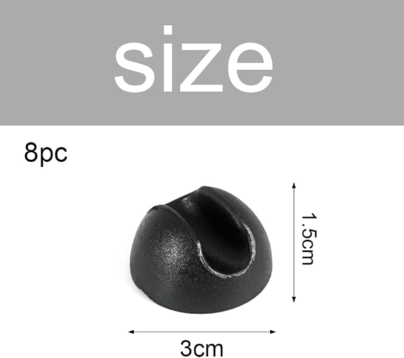 8 Pzas Protectores patas silicona antideslizante para muebles negro