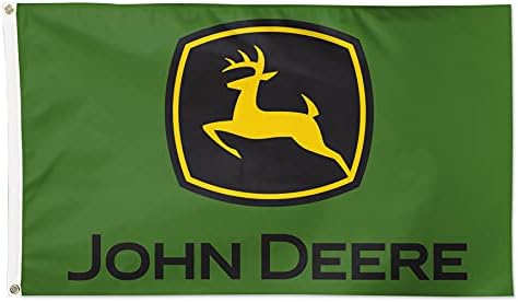 Bandera John Deere 3x5pulg Logo Verde