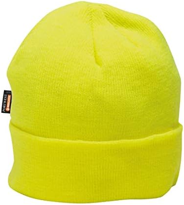 Gorro punto invierno trabajo cálido color amarillo
