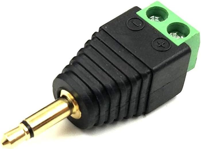 5 Conectores TS Macho 1/8pulg Audio Mono 3.5 Balun AUX