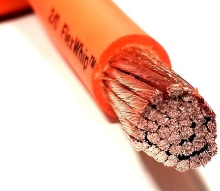 Cable batería cobre naranja 1/0 AWG 10 ft