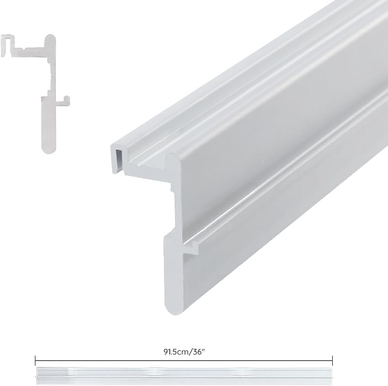 Set 2 herrajes puertas plegables aluminio riel 36"