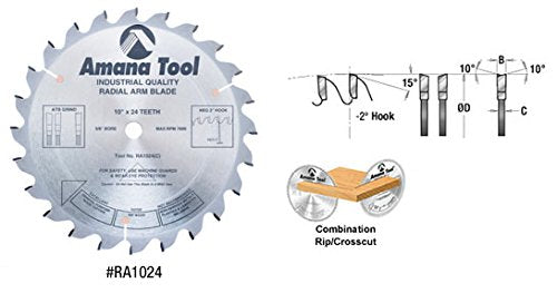 Brazo radial carburo RA1236 12pulg 36T ATB 0grados