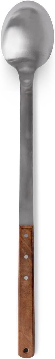 Cuchara servir acero inox mango madera 3.4oz