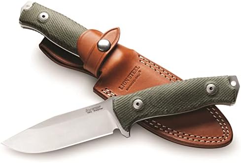 Cuchillo M5 hoja fija acero Sleipner mango madera G10 funda