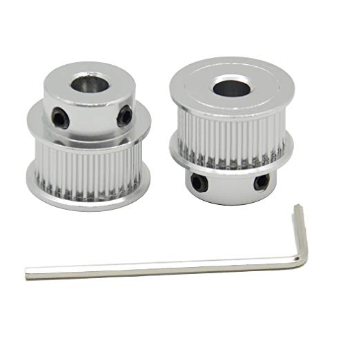 2 Pzas Polea 2GT 30 Dientes 0.250pulg para Impresora 3D