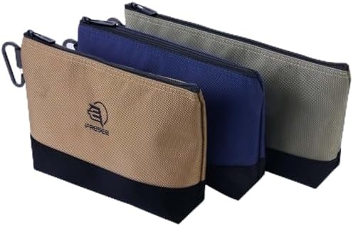 Bolsa herramientas con cremallera mosquetón 3 Pzas verde