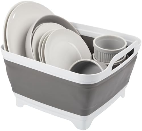 Lavabo plegable 9L plástico camping con drenaje