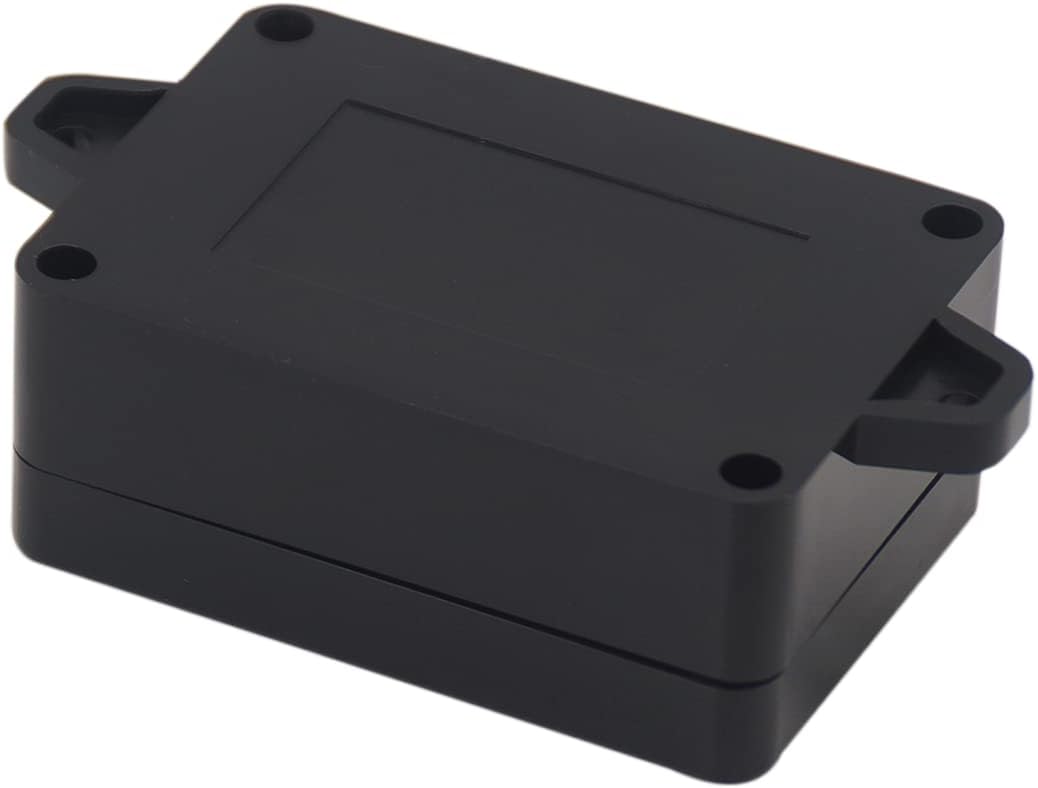 Caja conexión IP65 plástico ABS universal 3.27x2.28pulg negro set 4