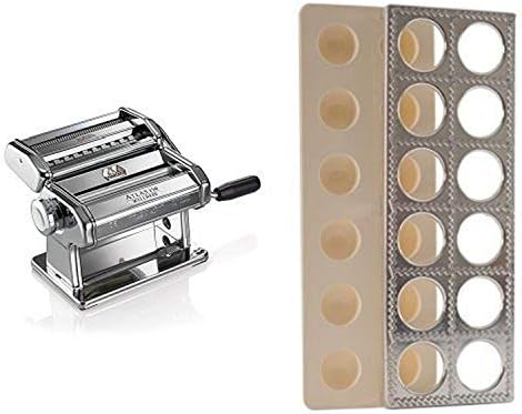 Máquina pasta acero inox con cortador y prensa ravioles