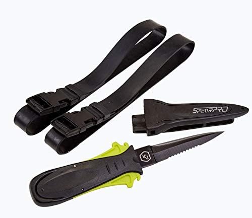 Cuchillo buceo hoja teflón 3.5pulg antiderrap
