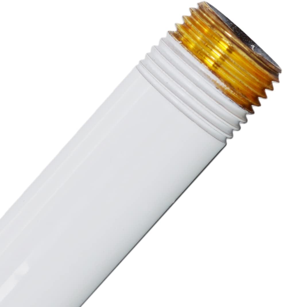 Boquilla tubería latón ½x12 ips recubrimiento blanco