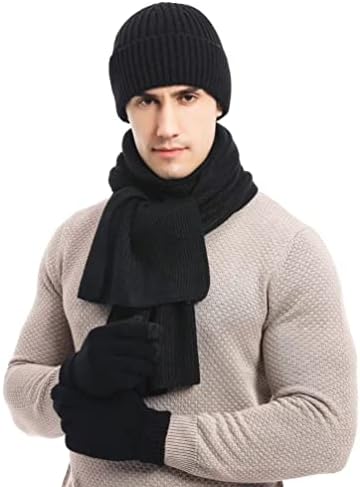 Set gorro bufanda guantes hombre forro polar invierno