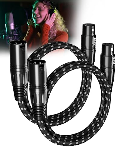 Cables XLR 3pies 2pzas para micrófono trenzado blindado