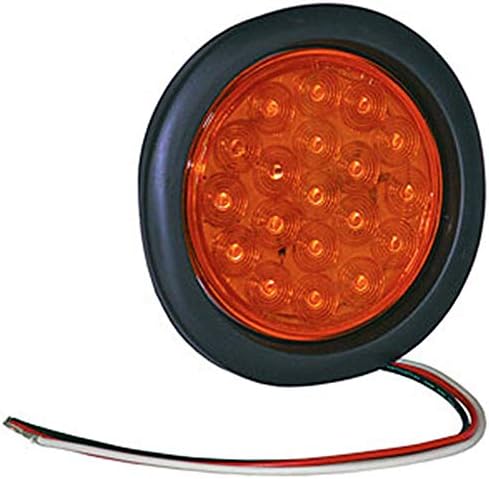 Luz estroboscópica LED redonda color ámbar 4"