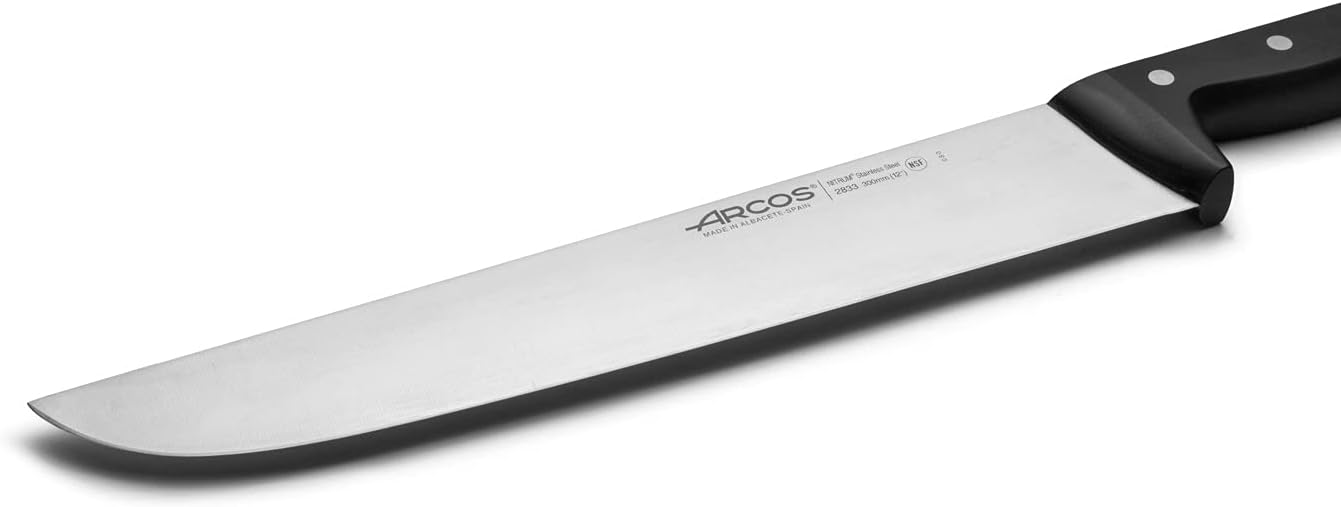 Cuchillo carnicero acero inox 12pulg mango POM negro