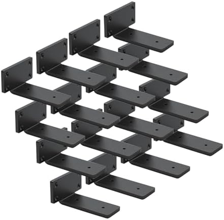 16 Soportes Estantes 4pulg Metal Hierro 1/5pulg Grosor
