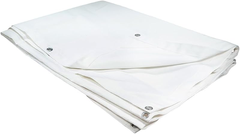 Lona Blanca 6x8ft 12oz Resistente Agua Cubierta Multiusos