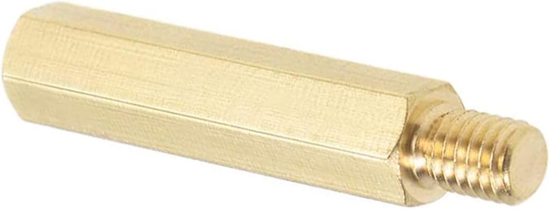 Tornillos espaciadores M4 latón hexagonal PCB dron 10 pzas dorado