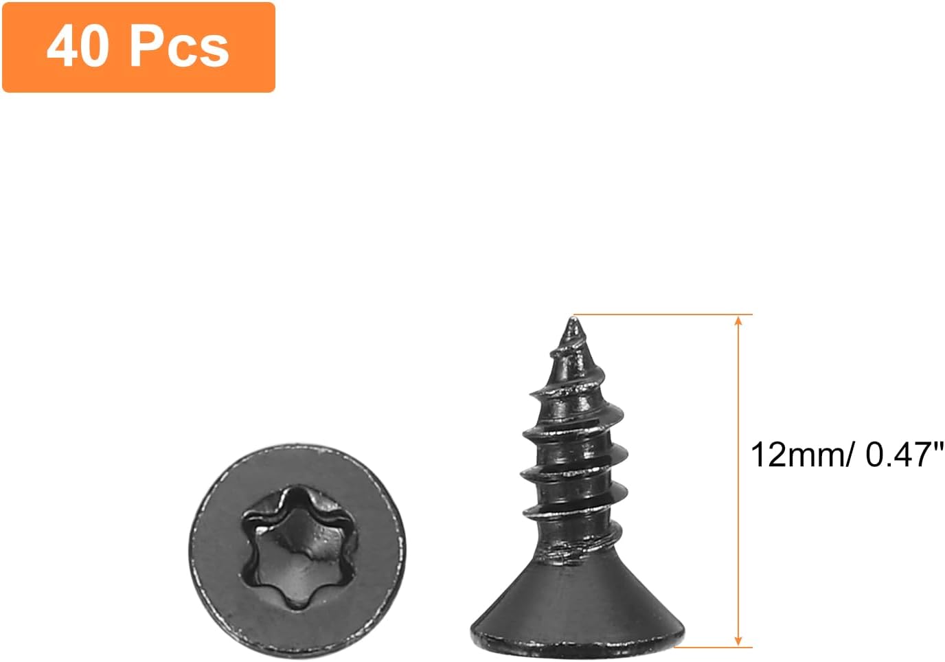 40 Pzas Tornillos Torx M4x12mm Acero Inox 304 Antirrobo