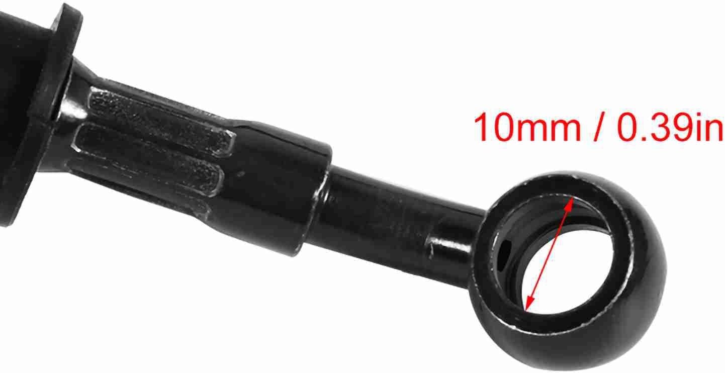 Manguera aceite motocicleta trenzada acero 47.2pulg rojo