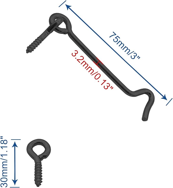 Pestillo hierro 3pulg cerradura puerta granero 5uds