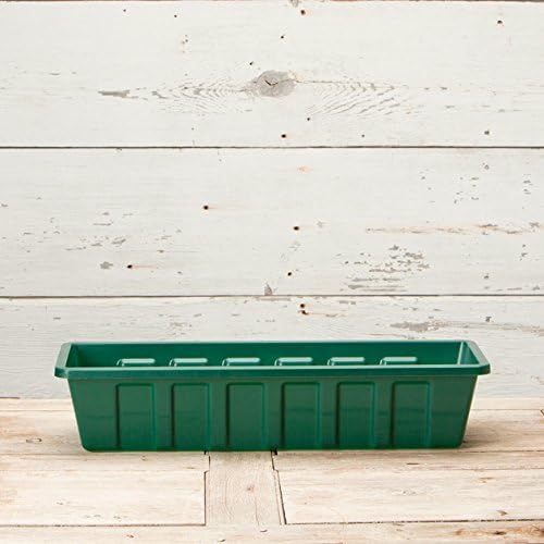 Maceta plástico flores color verde 24pulg