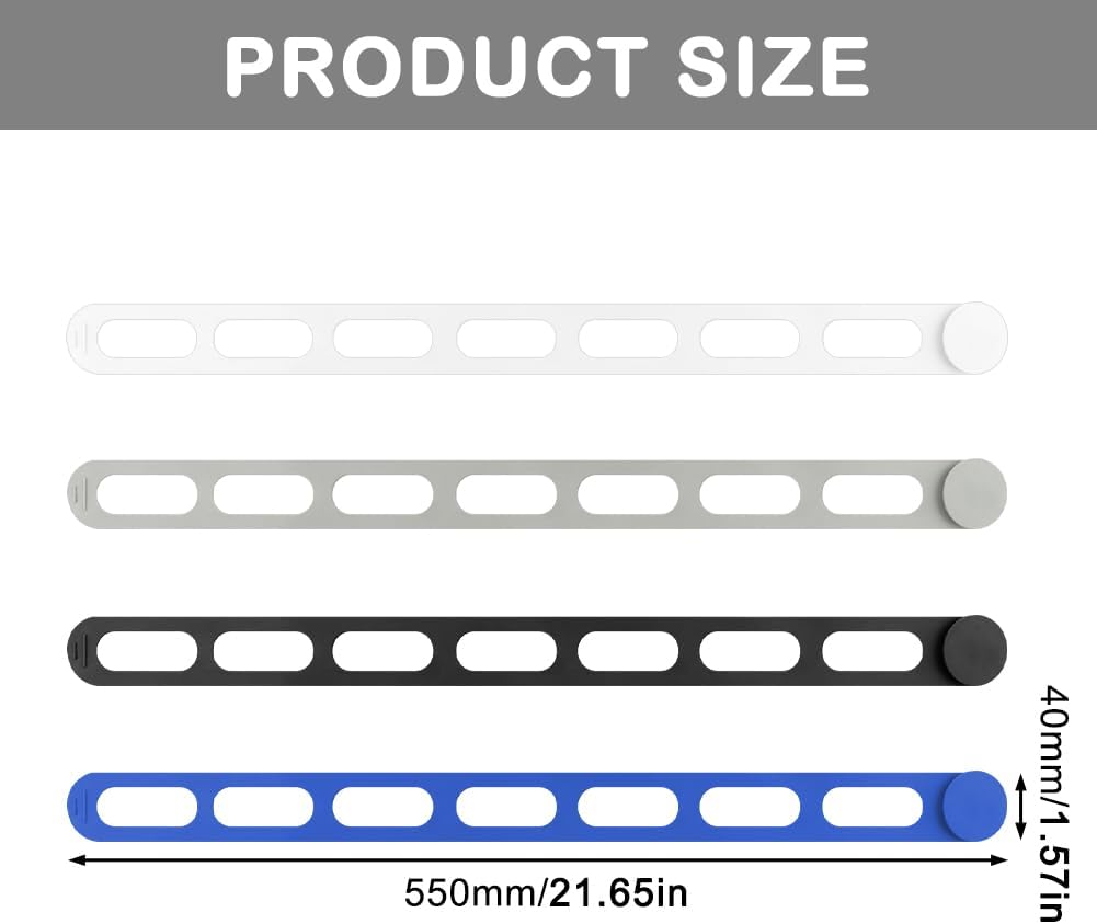 4 Pzas Correas Silicona Ajustables 21pulg para Tapa Olla Bento Yoga