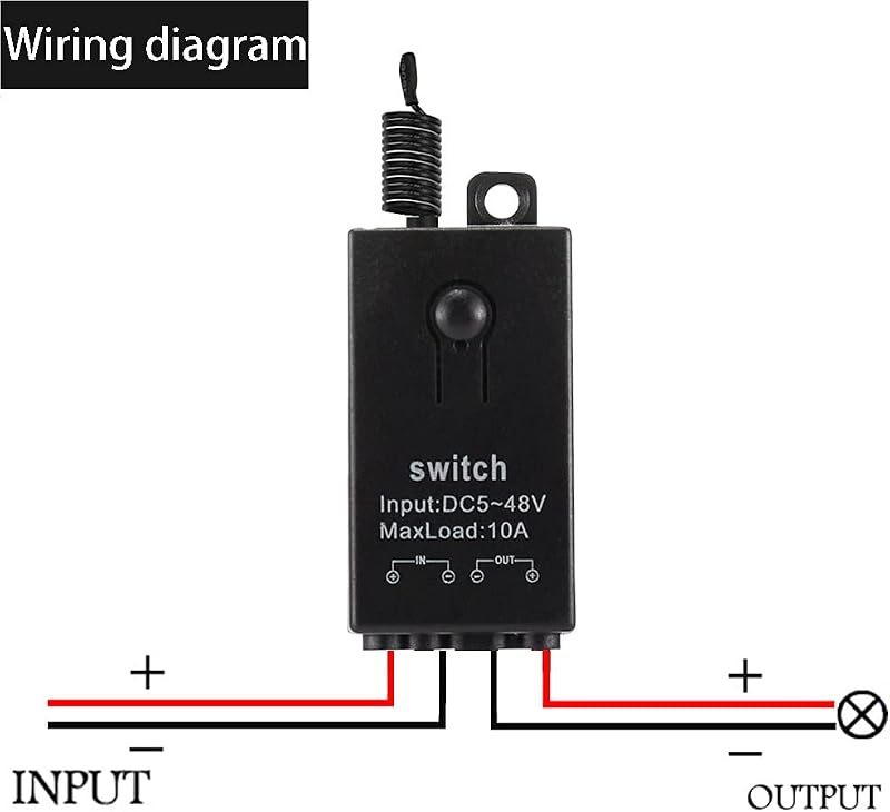 Interruptor RF inalámbrico 12V 10A 328 ft