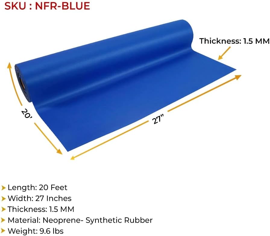 Protector suelo neopreno azul 20x27pulg antiderrap