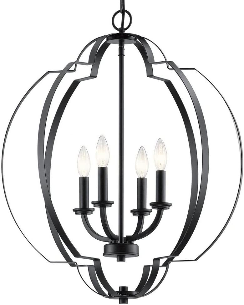 Voleta colgante 4 luces 240W níquel cepillado