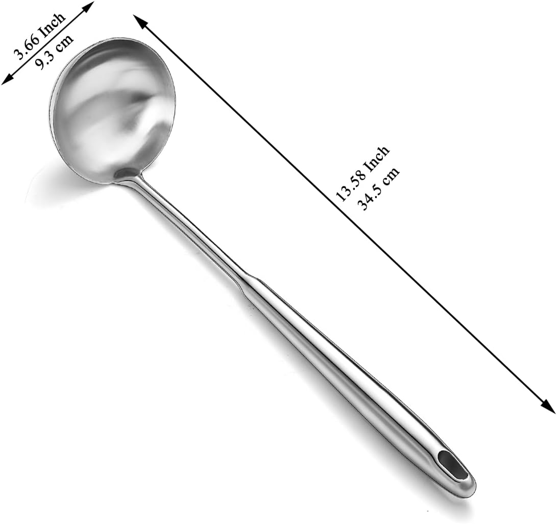 Cucharón acero inox profundo con mango hueco lavavajillas