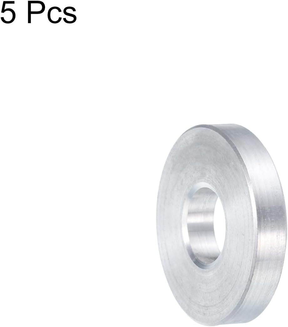 5 Pzas Espaciador Aluminio 3/8x1x3/16 Redondo para Tornillos 3/8