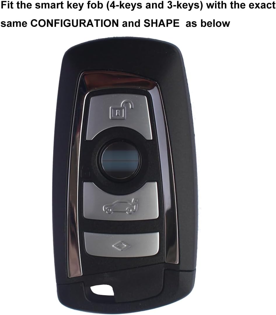 Funda silicona llave BMW trapezoidal 3 botones correa muñeca rojo