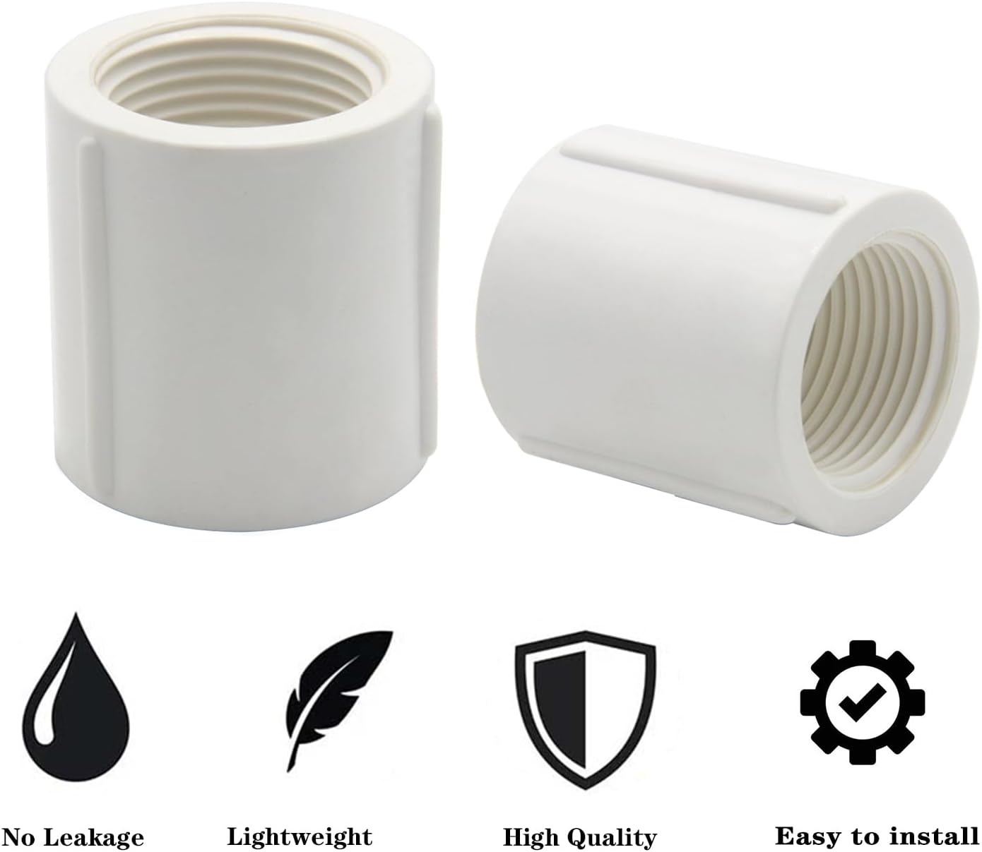 Conector roscado hembra a hembra 3/4pulg 10uds