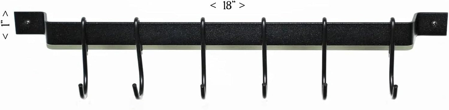 Estante Barra Negro para Cocina de 18"