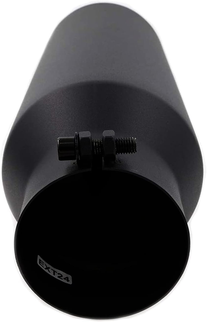 Punta escape 4" salida 6" acero inox 18" negro