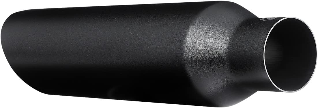 Punta escape acero inox 2.5x4x17" negra