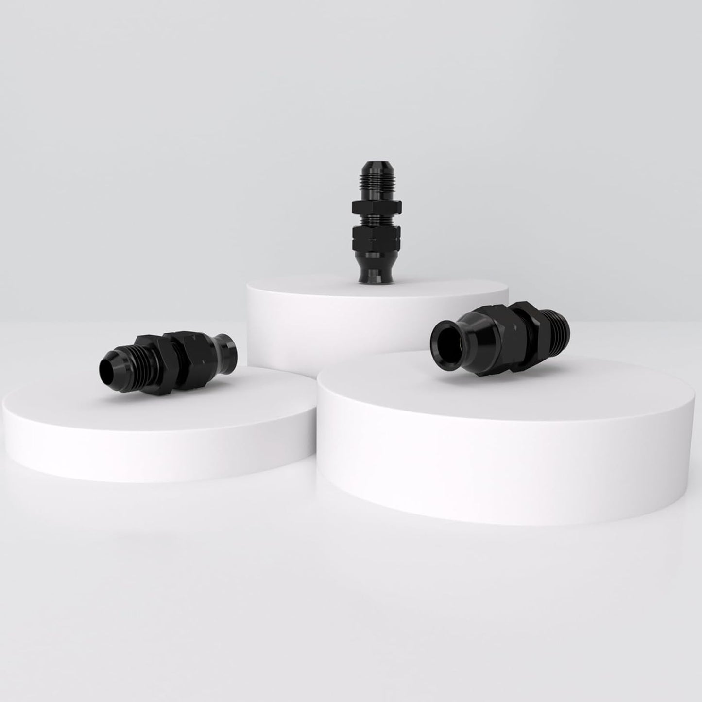 Adaptador compresión 6an a 5/16 pulg aluminio negro